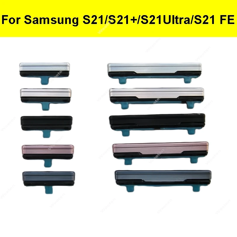 

1Set(2pcs) Volume Power On Off Side Button For Samsung Galaxy S21 S21 Plus S21 Ultra S21 FE Volume control button Repair Parts