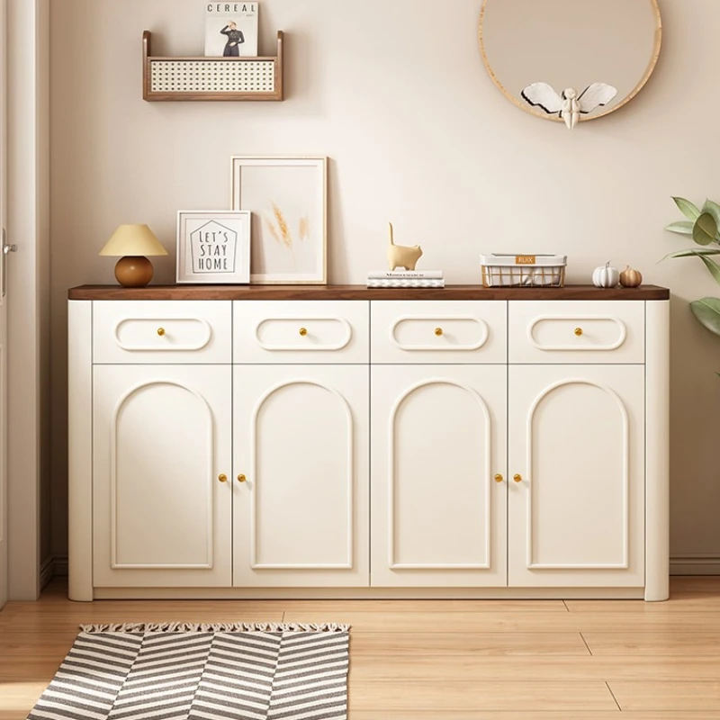 Light luxury rounded-corner shoe cabinet storage entrance integrated storage shoe closet modern household zapatero Furniture