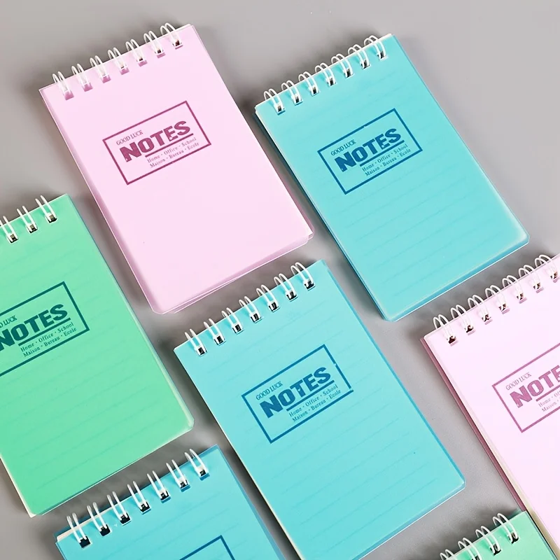 4pcs/8pcs/12pcs Mini Spiral Notebook Set, A7 Pocket Size Lined Notepads, Portable Memo Pads for Students & Office