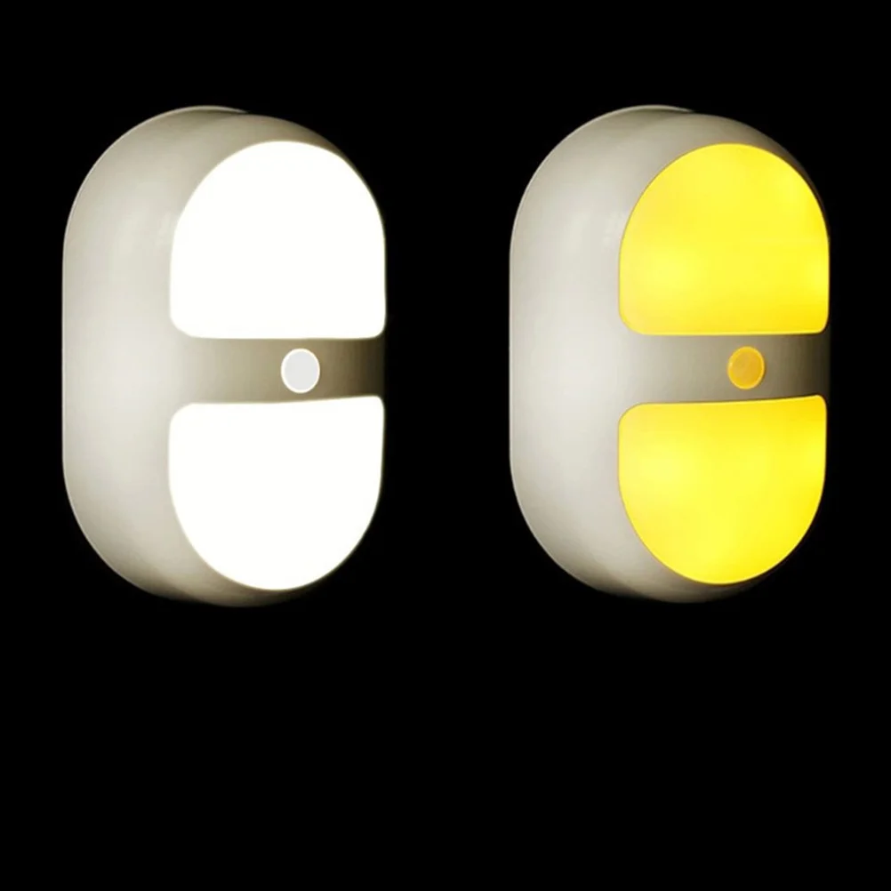 1pc Led Night Light Cabinet Light Human Body Induction Optical Sensor For Hallway Wall Living Room Closet Auto On