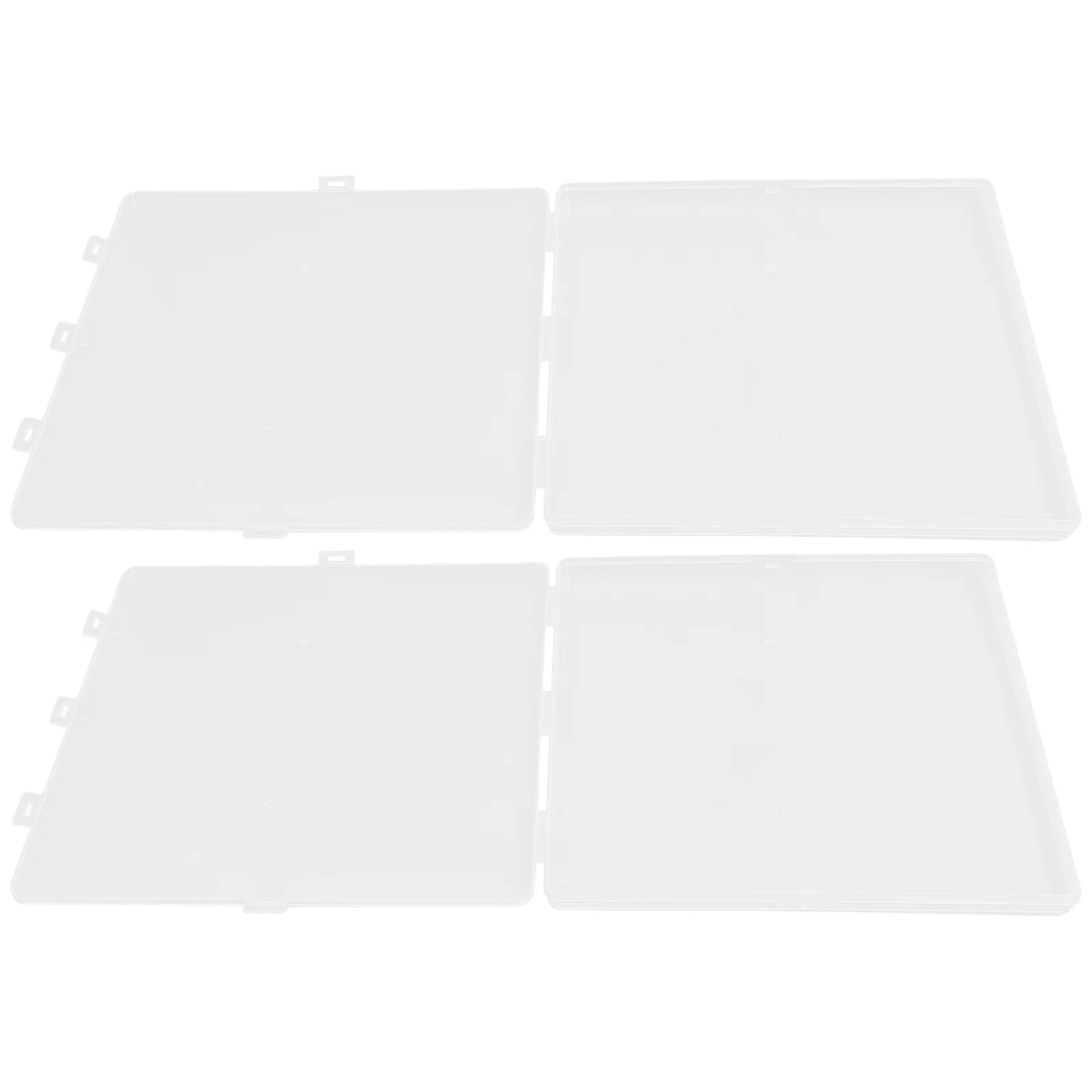 

2Pcs Document Organizer Box Storage Container with Buckle Lid for Certificates Cards Photos Files Travel File Holder