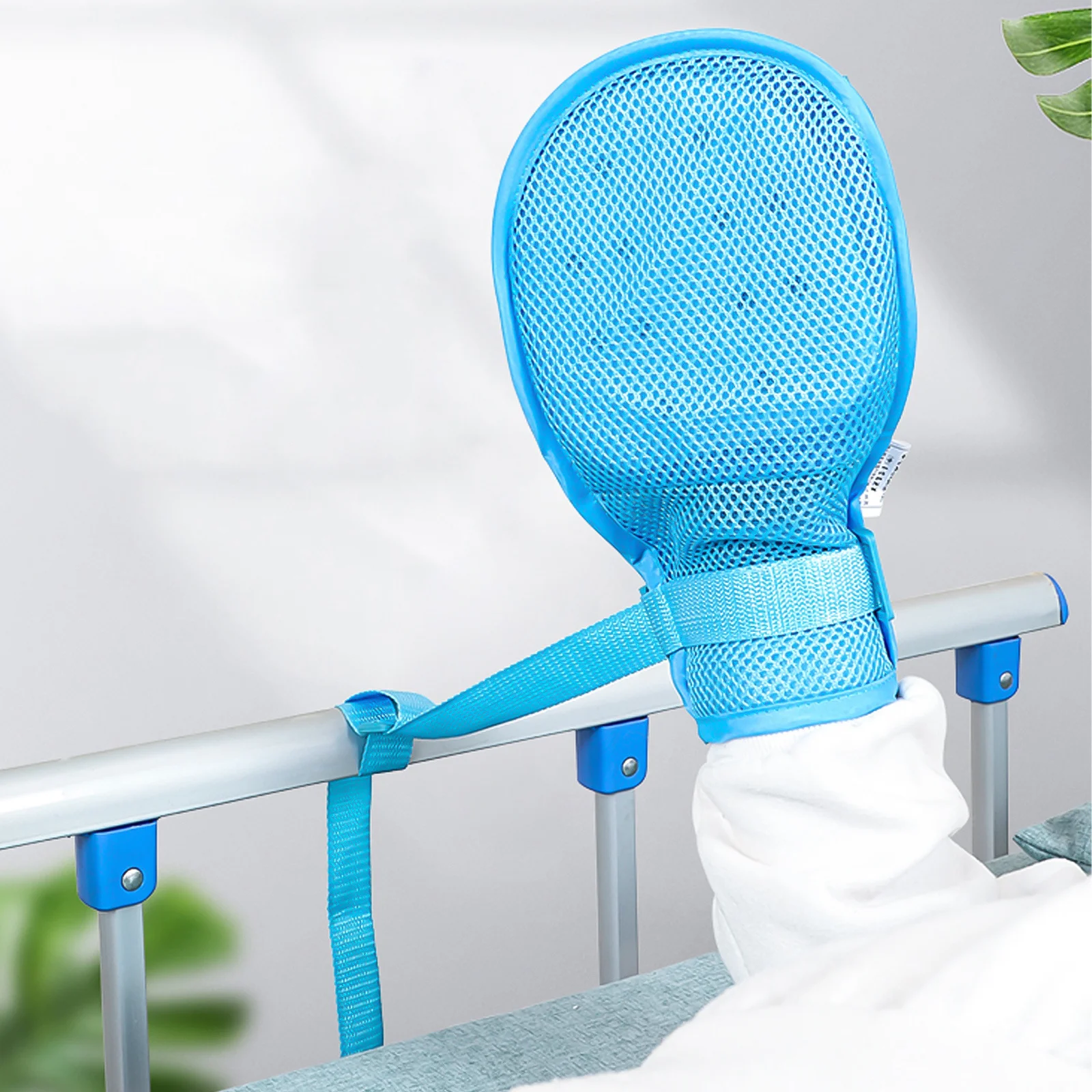 2-個のフィンガーコントロールミットスカイグローブ通気性メッシュデザインコントロールプロテクター看護用