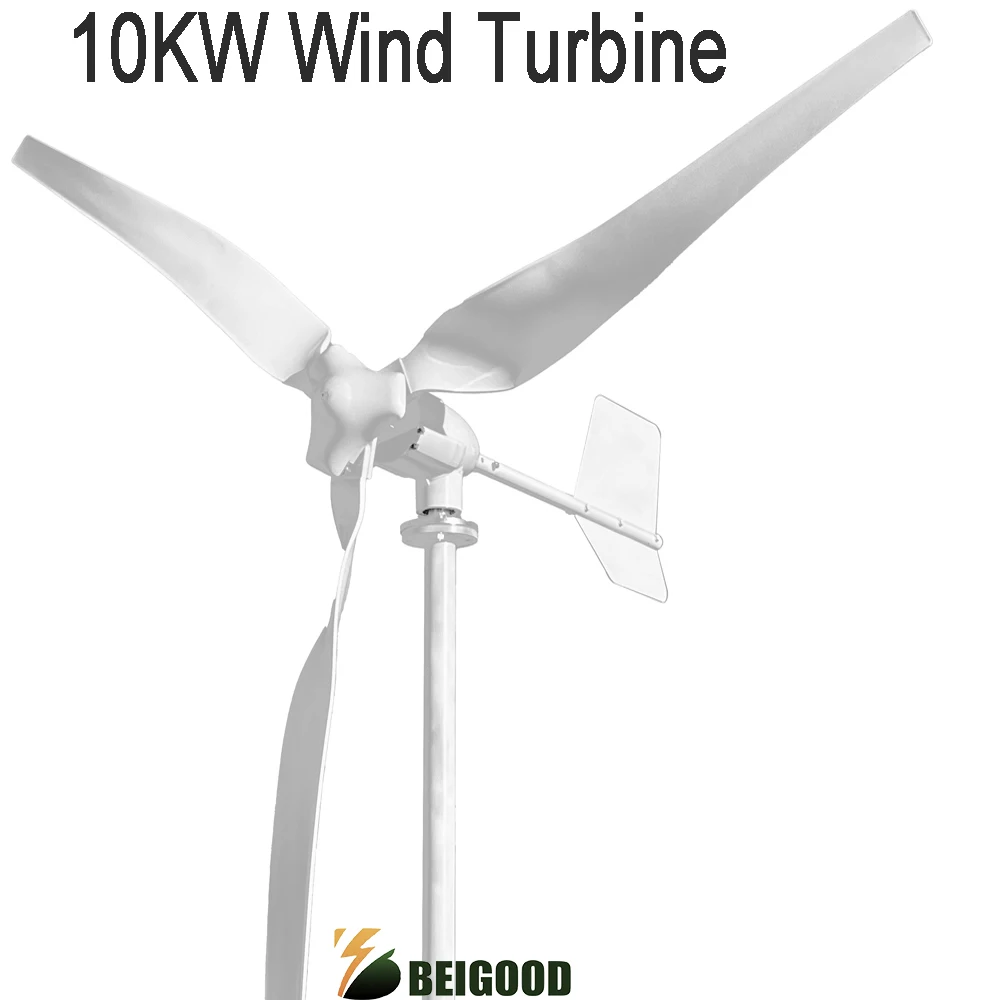 

10KW Wind Power Turbine Generator For Home Farm 10000W 24V 48V 96V Horizontal Windmill Permanent Magets Electric Alternator