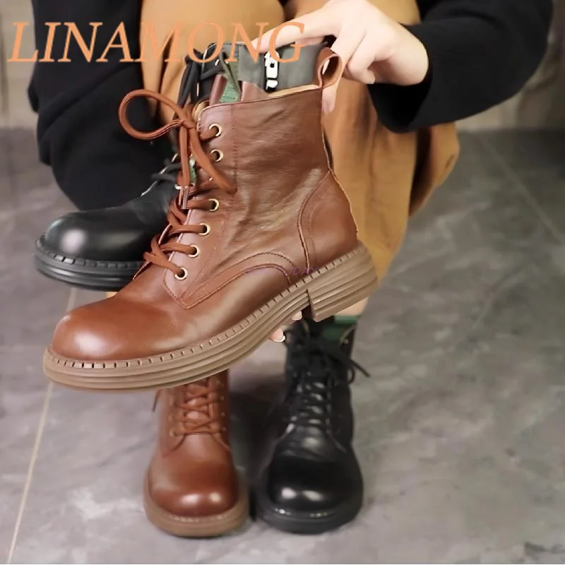 سميكة سوليد عدم الانزلاق عمال أحذية قصيرة الدانتيل يصل وسحاب جانبي تصميم دائم لينة وحيد الرجعية أحذية نسائية عادية