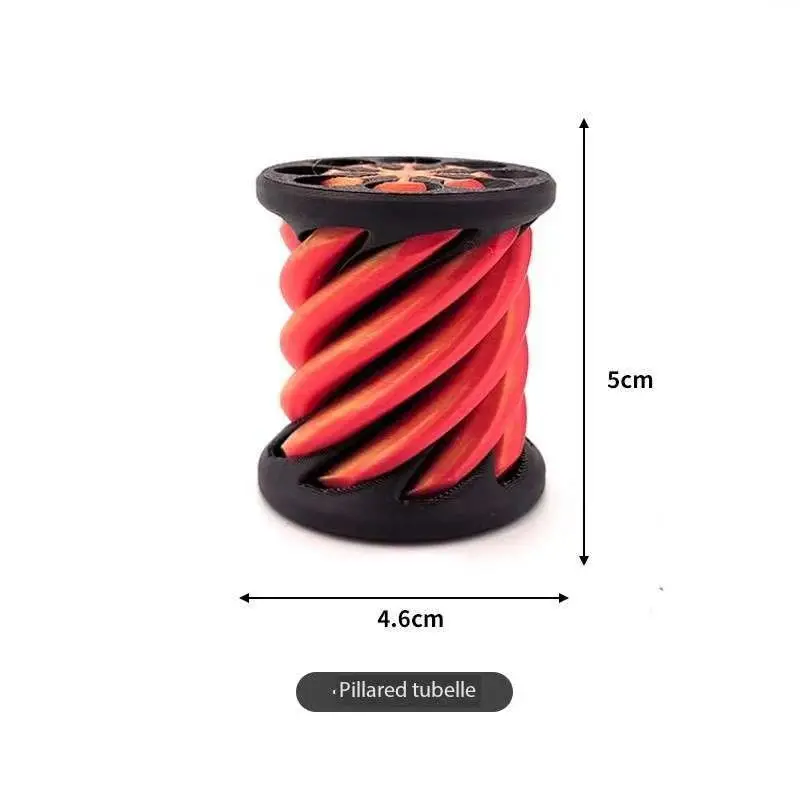 3D Printed Spiral Cone Toy Impossible Pyramid Passthrough Sculpture Pass Through Pyramid Fidget Toy Mini Vortex Thread Illusion