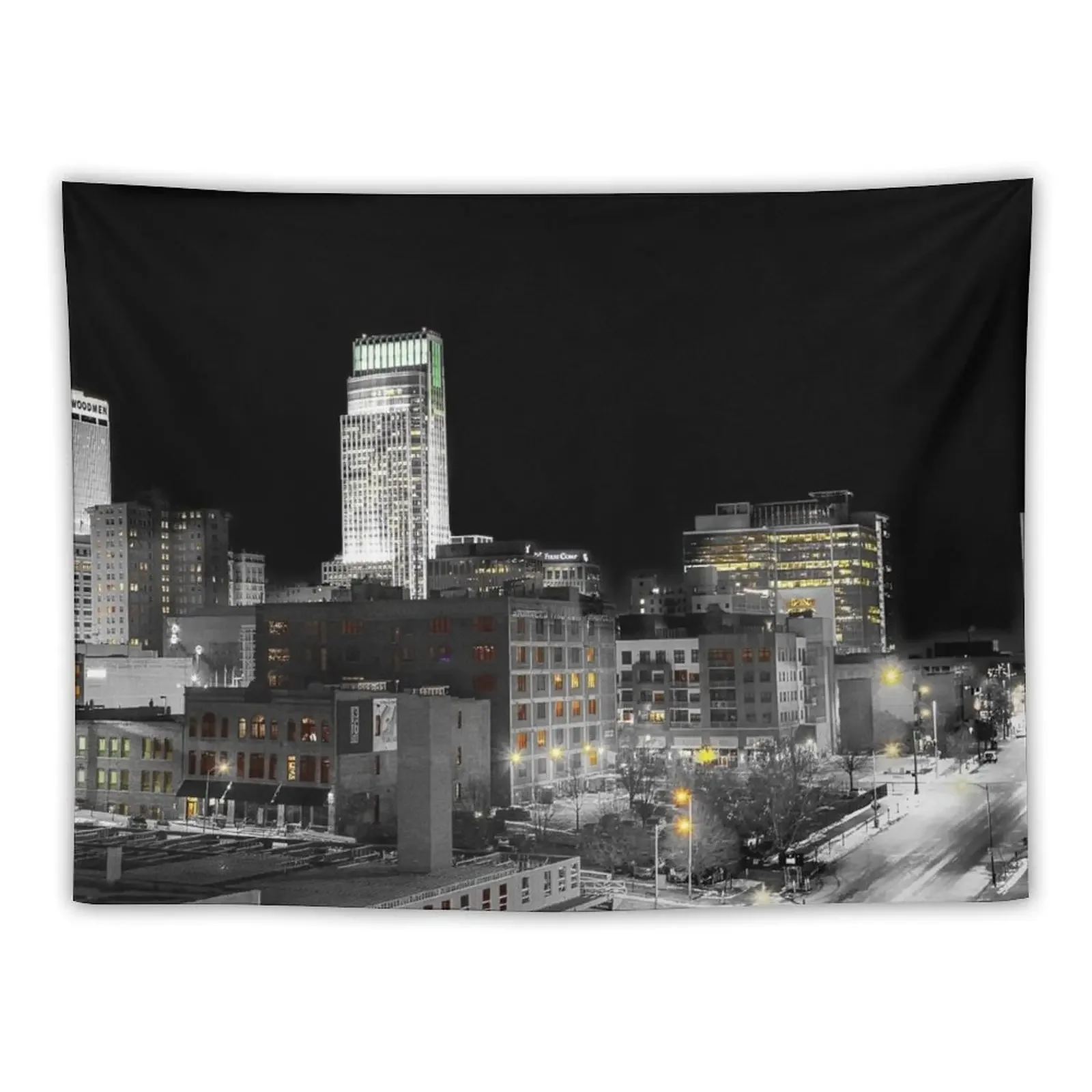 

Omaha Night Lights Tapestry Cute Room Decor Luxury Living Room Decoration Wall Coverings Room Decorating Aesthetic Tapestry