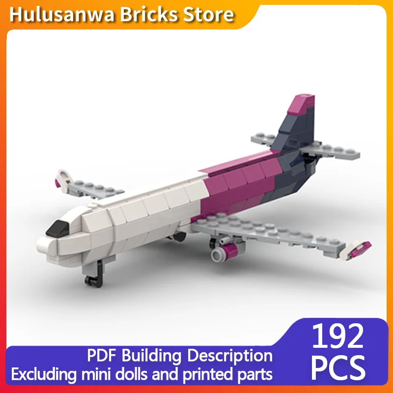 

A321neo Passenger Aircraft Model MOC Building Bricks War Equipment Modular Technology Gifts Holiday Assemble Children Toys Suit