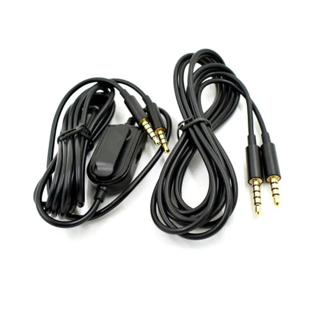 Headset Cable  Useful Replacement Audio Accessory  Male to Male Volume Control Audio Cable