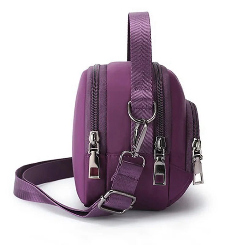 Lässige Gesteppte Nylon-Handtasche - Vielseitige Umhängetasche mit Mehreren Taschen, Abnehmbarer Schulterriemen für Damen – Detail 4