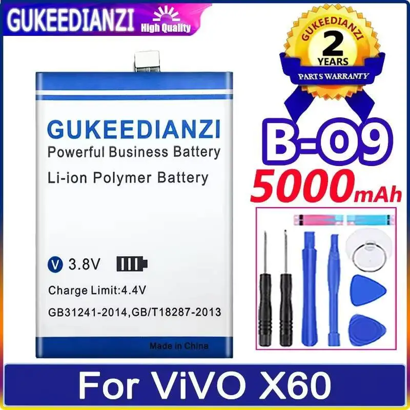 

Аккумулятор мобильного телефона Высокопроизводительный надежный источник питания 5000 мАч B-O9 для Vivo X60