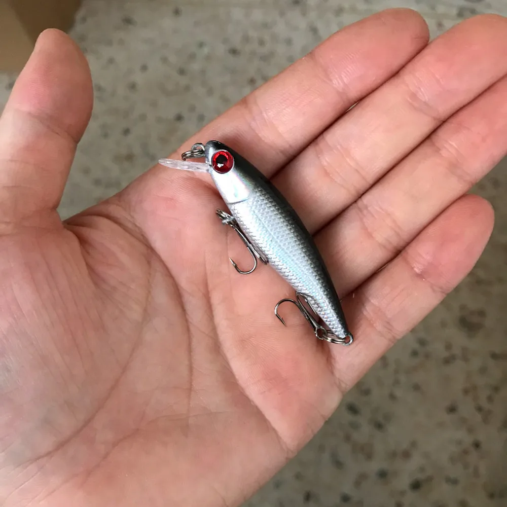 1Pcs Sinking Minnow Fishing Lure Wobblers 6.5cm 4.3g Artificial Plastic Hard Bait Crankbait Bass Pike Fishing Tackle