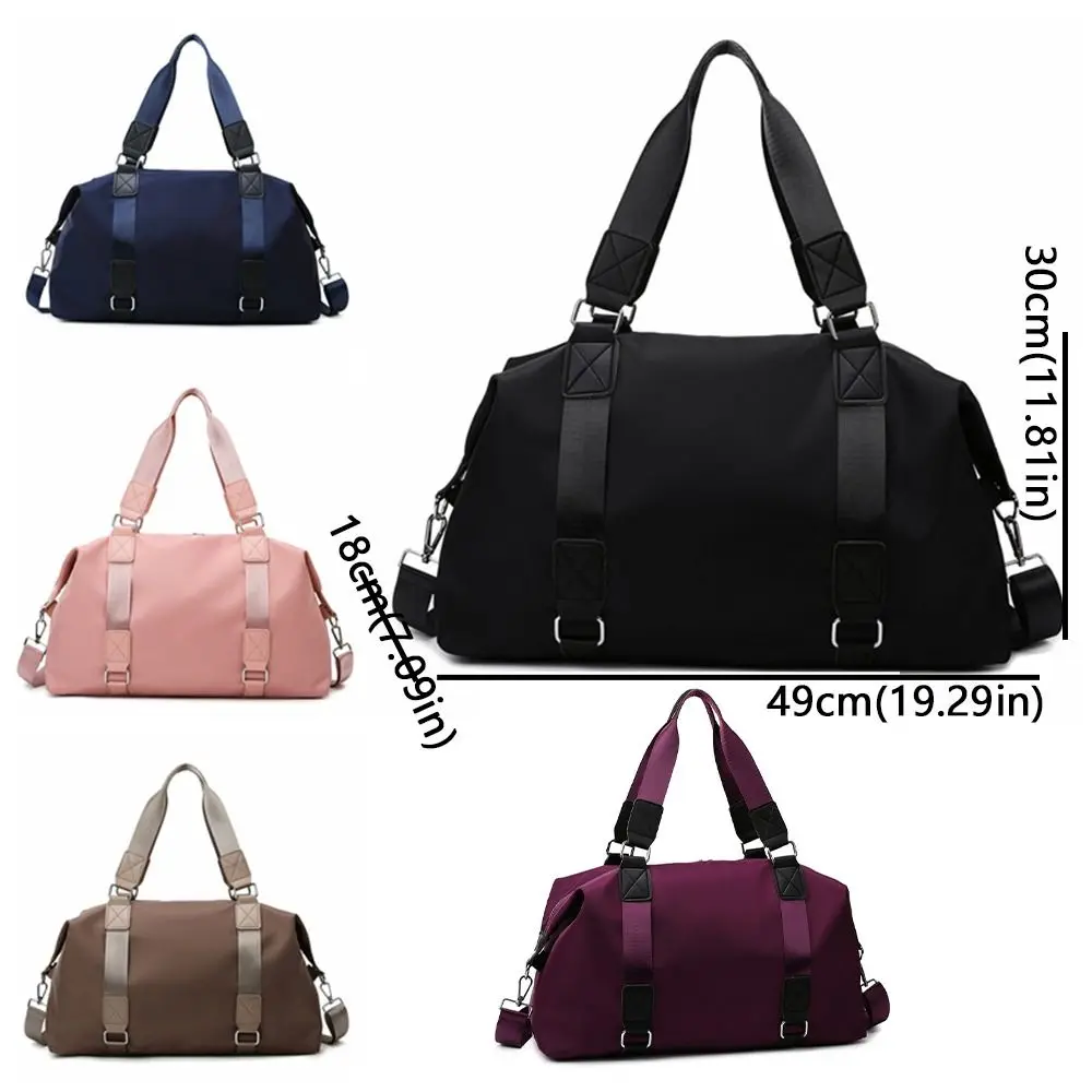 Solid Color Large Capacity Travel Bag Wet Dry Separation Lightweight Yoga Bag Portable Waterproof Fitness Bag Daily Commute