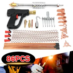 86Pcs Universal Dent Repair Puller Kit Car Body Dent Spot Repair Removal Device Welder Welding Machine Pulling Hammer Tool Kit