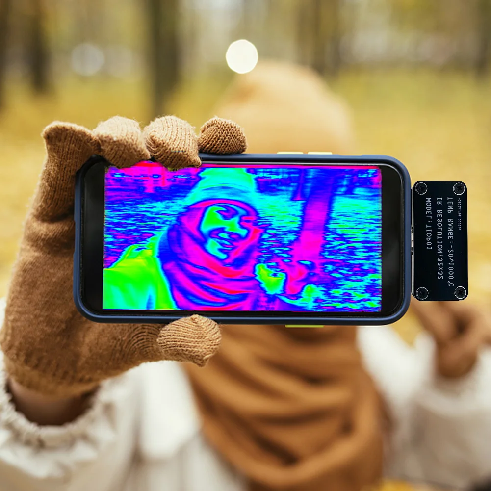 Mini cámara térmica profesional, Sensor de temperatura de teléfono externo, resolución de 32x32, múltiples modos de Color para teléfono móvil Android