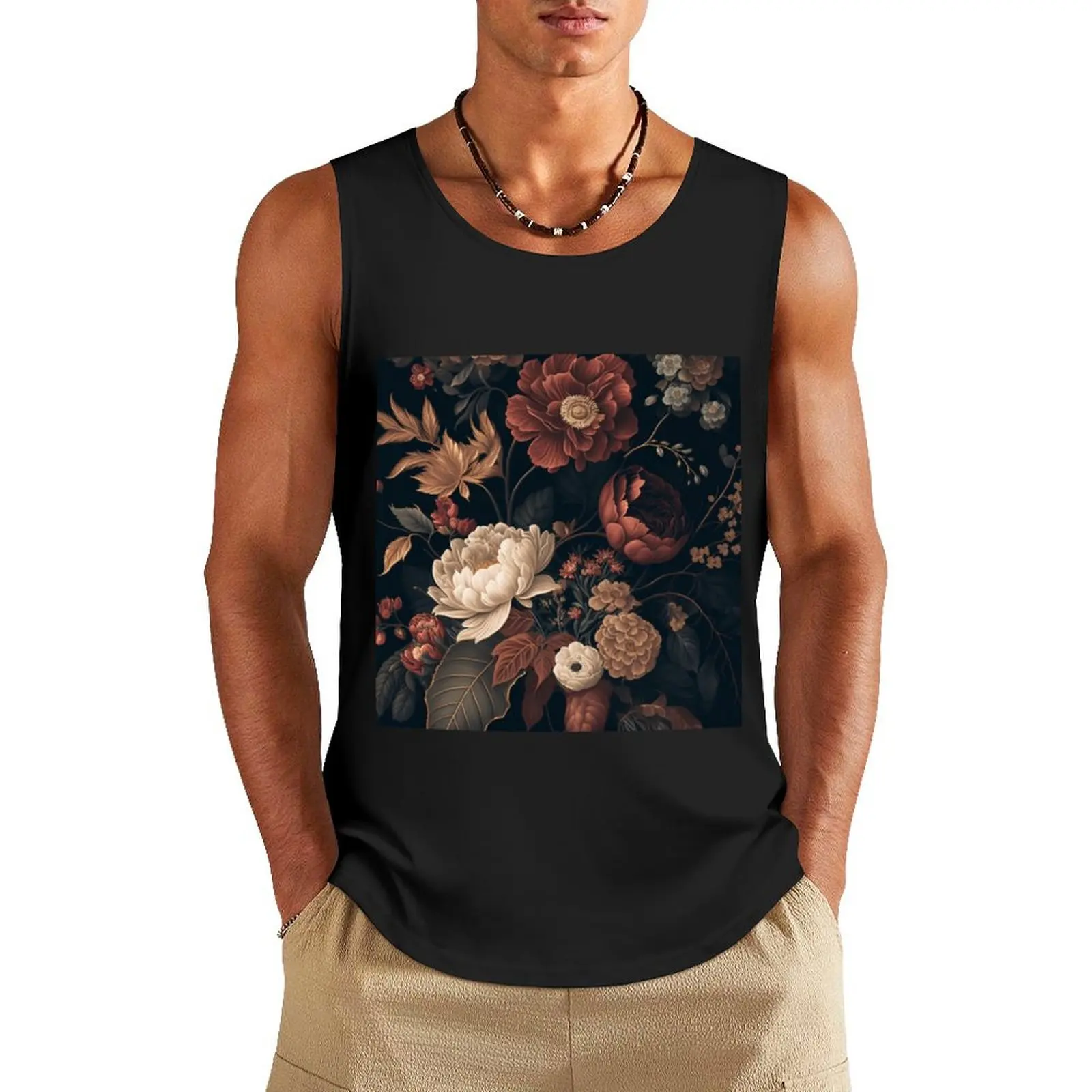 

Roses pattern Tank Top cool things Sportswear for men