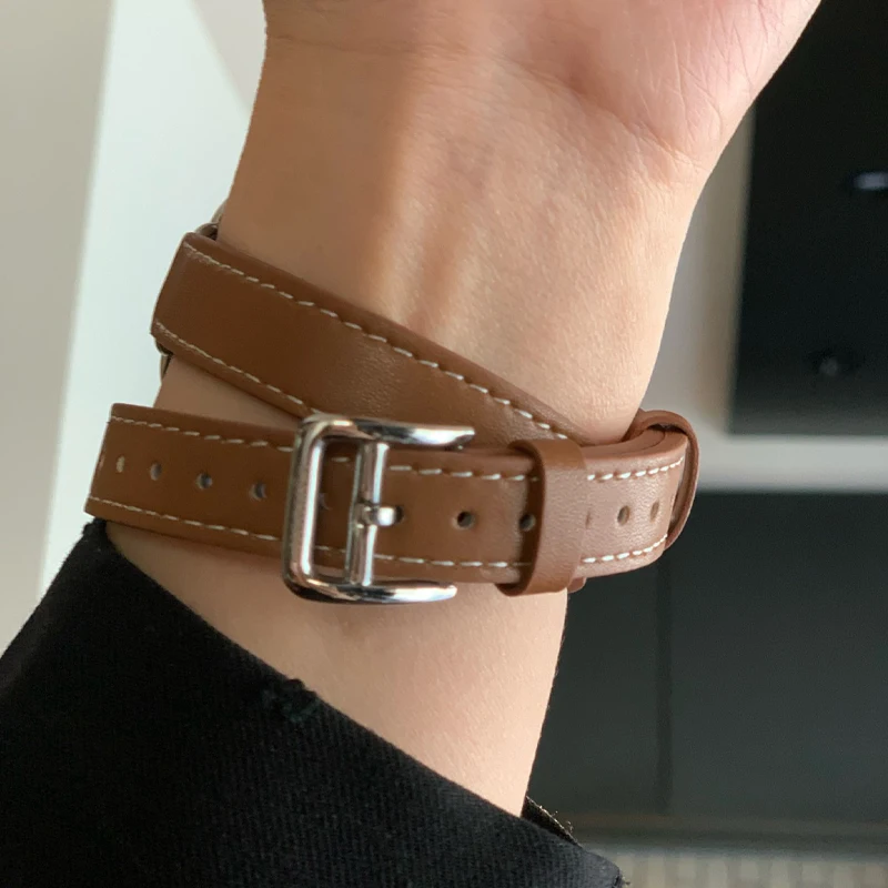 Leather Band for Apple Watch Strap 40mm 41mm 44mm 45mm 49mm 38mm 42 correa IWatch Series 8 7 6 SE 5 4 Ultra Replacement Bracelet