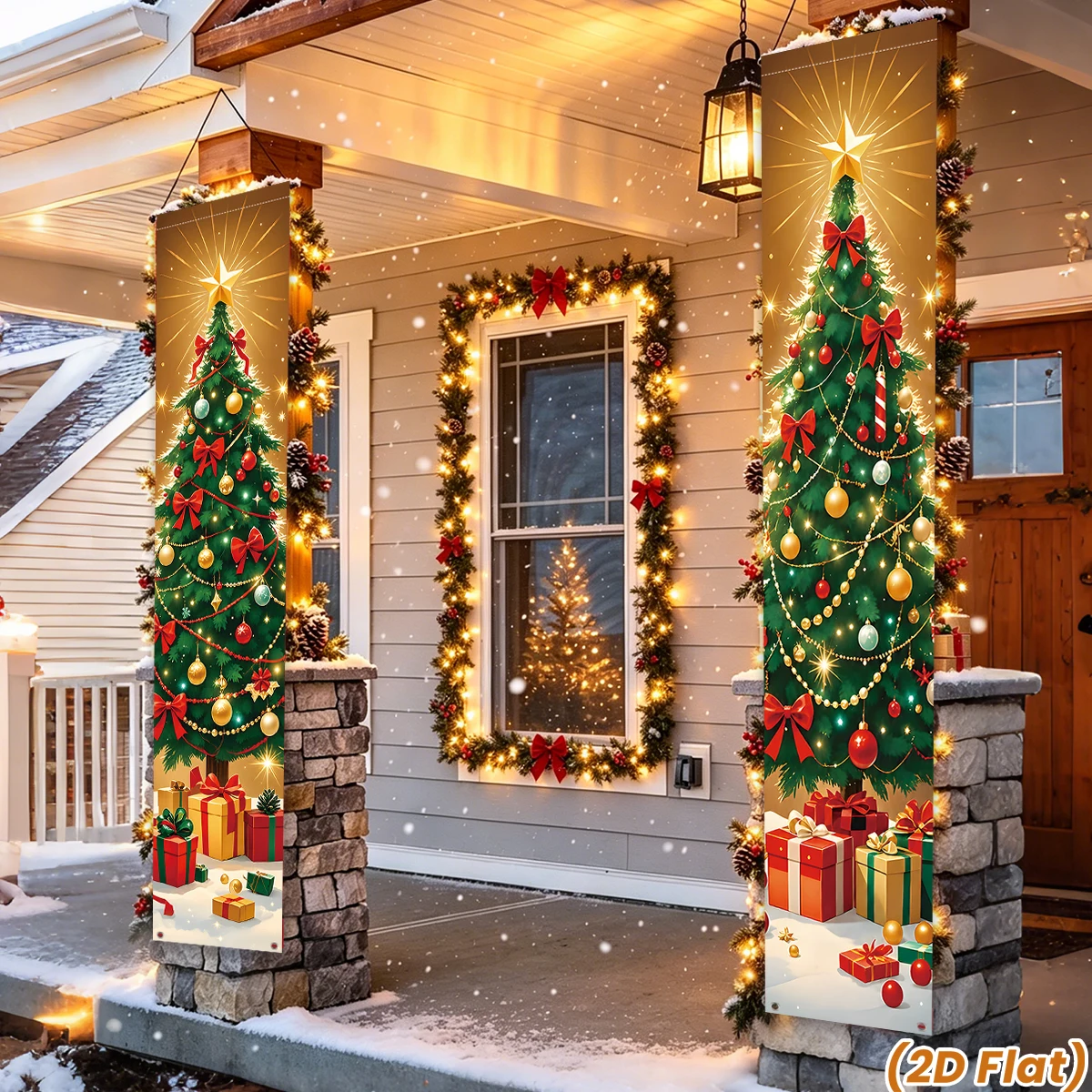 Christmas Hanging Banner Merry Christmas Decorations for Home 2026 Xmas Tree Outdoor Indoor Ornament Navidad Natal New Year 2027