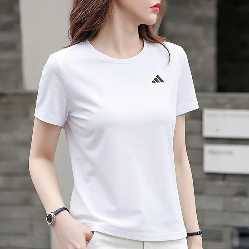 

Adidas Women's 2026 Summer New Style Casual Simple Round-neck Sports Short-Sleeved T-Shirt KU8736-KU8737-KU8738