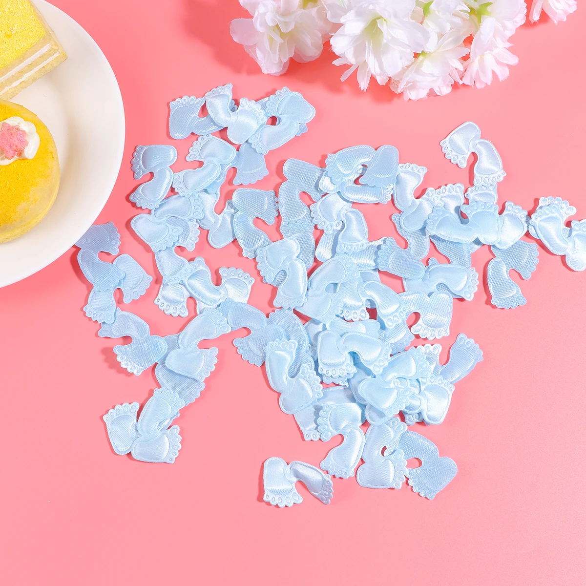 

300 Pcs Baby Bottle Nipple Feet Paper Scraps Shower Decoration Decorations Girl Newborn Showers Party Blue Birthday Confetti