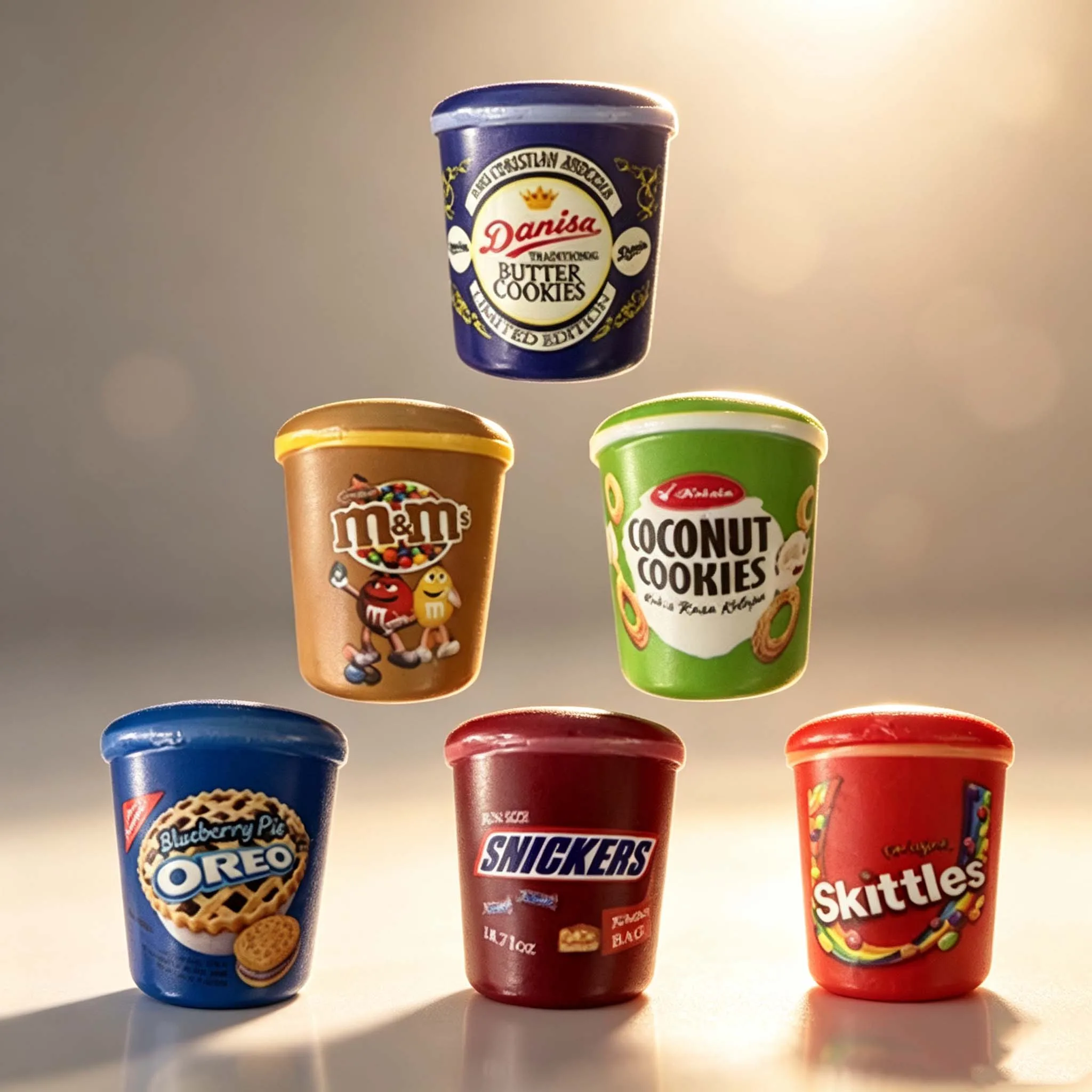 New pretty hot sale Mini Simulated Snack Bucket Slow Rebound Pinch Music Pendant Soft Silicon Stress Reliever Christmas Gift