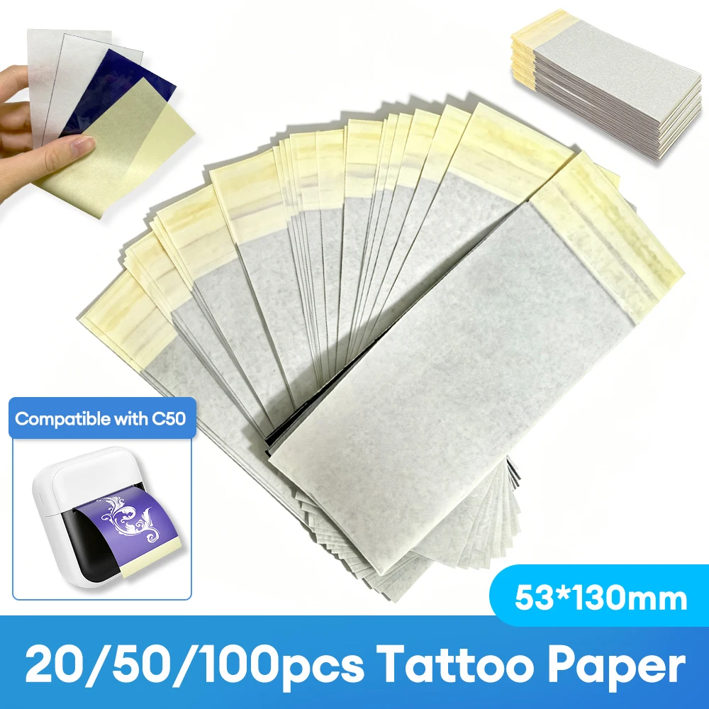 20/40/60pcs Tattoo Transfer Paper 53*130mm Tattoo Stencil Tr