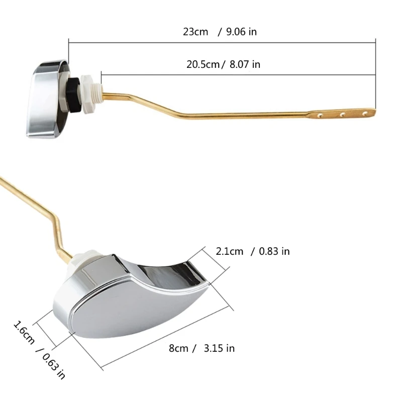 Universal Toilet Handle Easy To Install Flush Toilet Levers for Front Mount Tanks