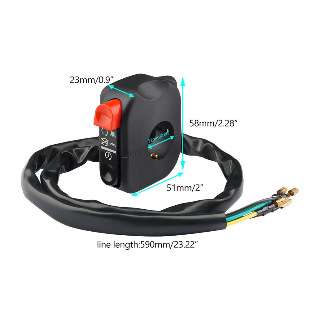 On/Off Power Switch Garden Indoor Outdoor Black+Red DC12V Replacements Waterproof Handle 62 Cm ABS Accessories