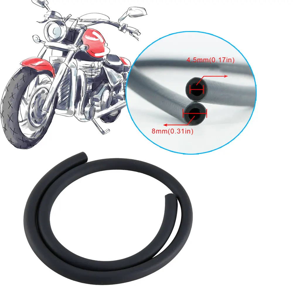 Black 50cm 4.5mm*8mm Fuel Tube Hose Line Petrol Pipe for Motorcycle Dirt Bike ATV Gas Oil Tube Bike Motorcycle Accessories