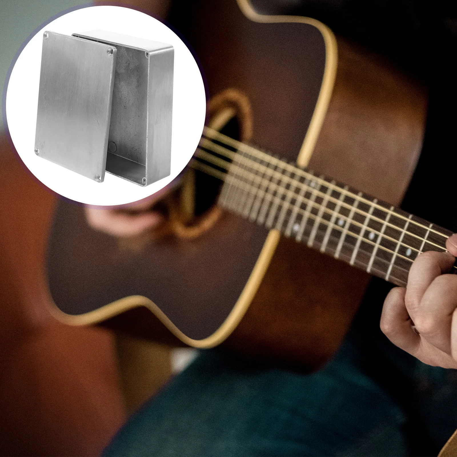 

Aluminum Box Guitar Effect Pedal Enclosure Durable Die-Cast Box Case for Guitar Pedal Storage and Electronics Project