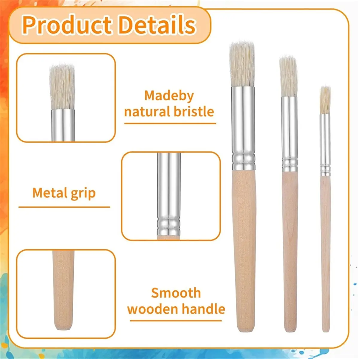 

(ABLP) 12Pcs Wooden Stencil Brushes Set,for Painting on Wood Wall Stencils Projects Card Making DIY Crafts Acrylic Watercolor