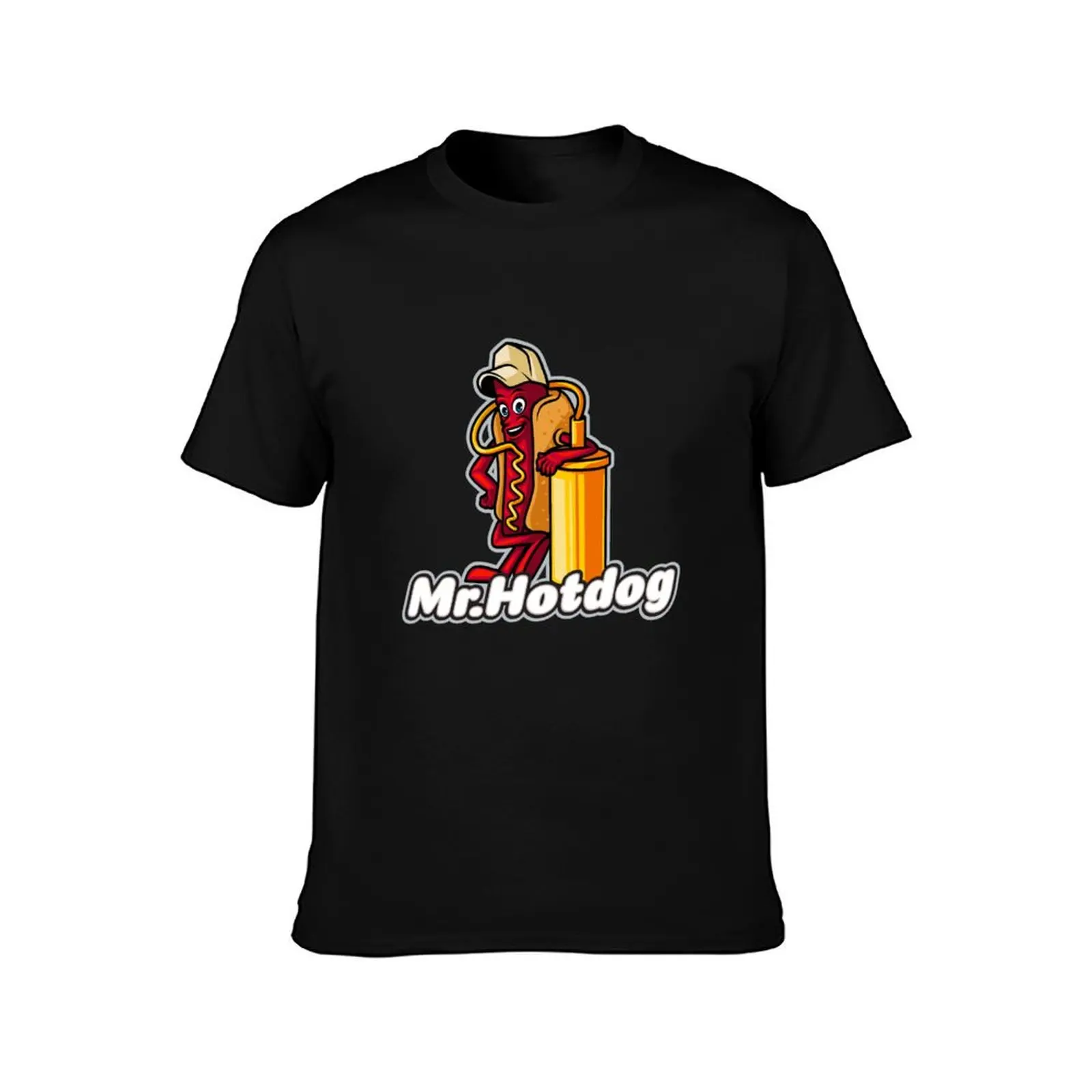 mr hot dog T-Shirt Summer Casual Cotton Tee Oversized Streetwear Tops Vintage Graphic Print Loose Fit Short Sleeve
