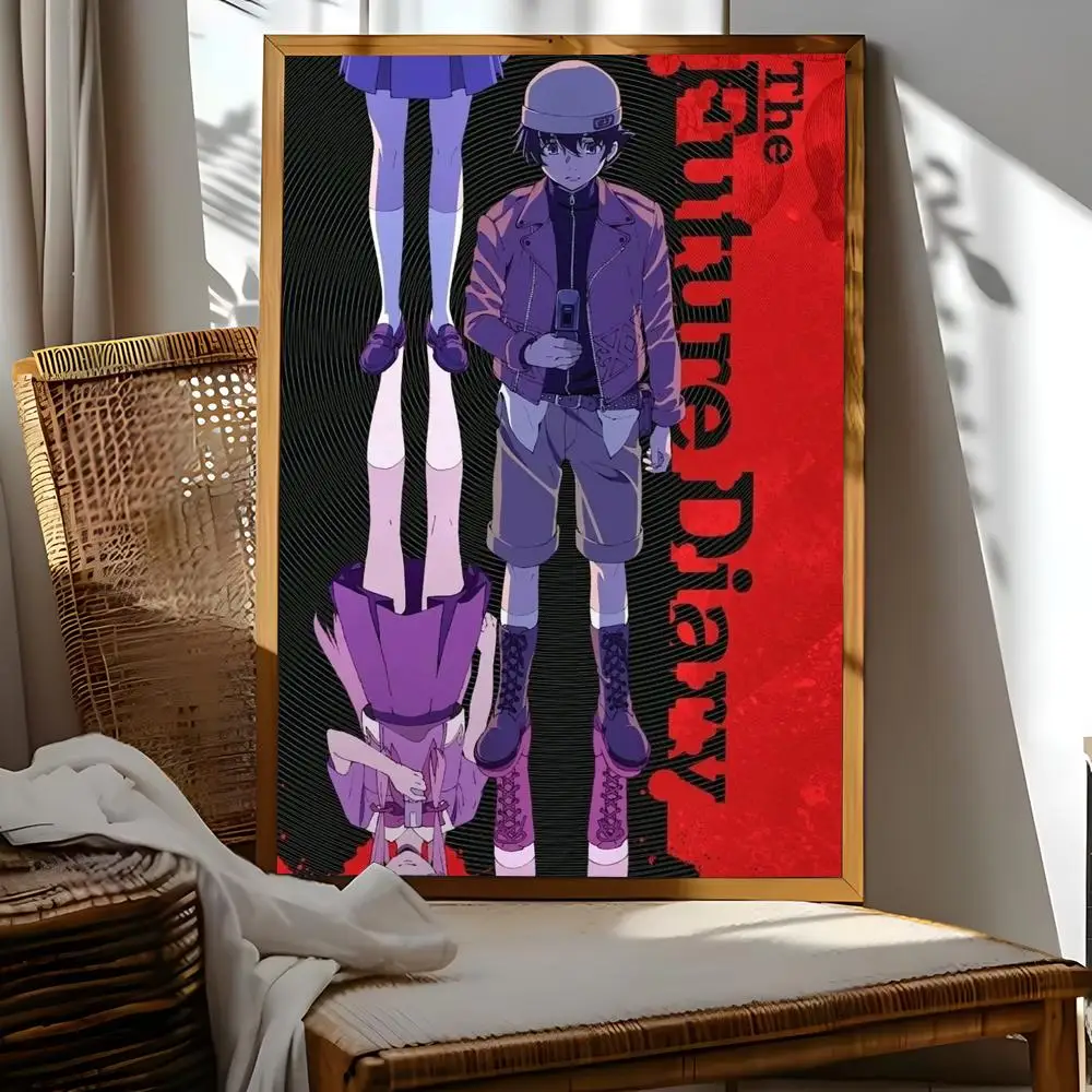 The Future Diary Painting Calligraphy Frameless Poster Canvas Painting Wall Prints Picture For Living Room Home Decor view 5
