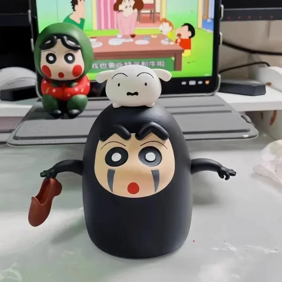 

Cartoon Cos for Faceless Boy Figurine Crayon Shin-chan Shinnosuke Figures Crouching Model PVC Collection Toys Birthday Gifts