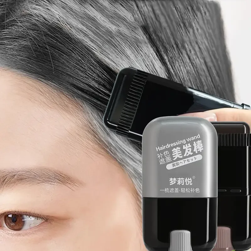 

3-color hair dye stick, gray hair covering artifact,no color loss, disposable hair dye stick, hair roots,air dyeing and coloring