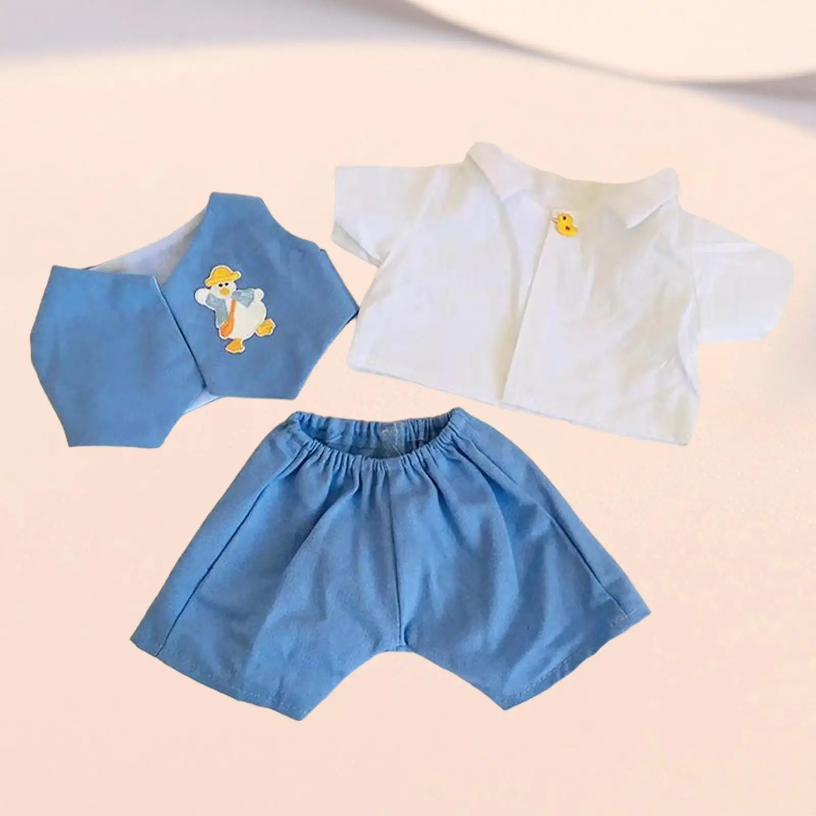 

Stuffed Doll Vest Pants Set Fashion DIY Imagination Clothing Costumes Make Your Own Dolls Outfit with Shirt for 14.57'' Doll