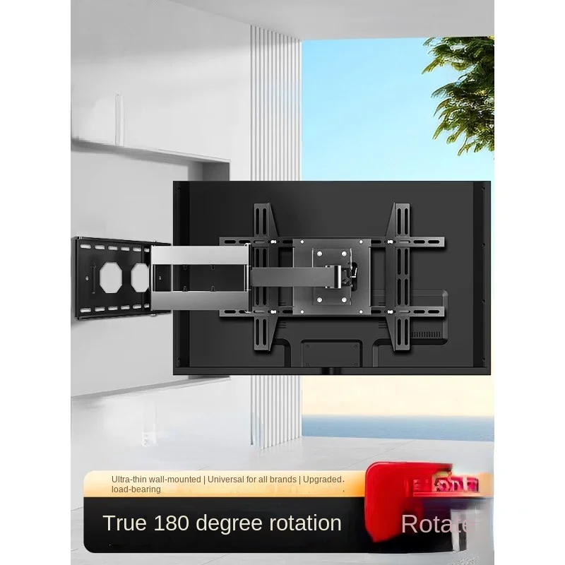 

Universal TV Rack Telescopic Rotating 90 Degrees Folding Bracket Wall-Mounted Suitable for Xiaomi Skyworth Hisense Universal