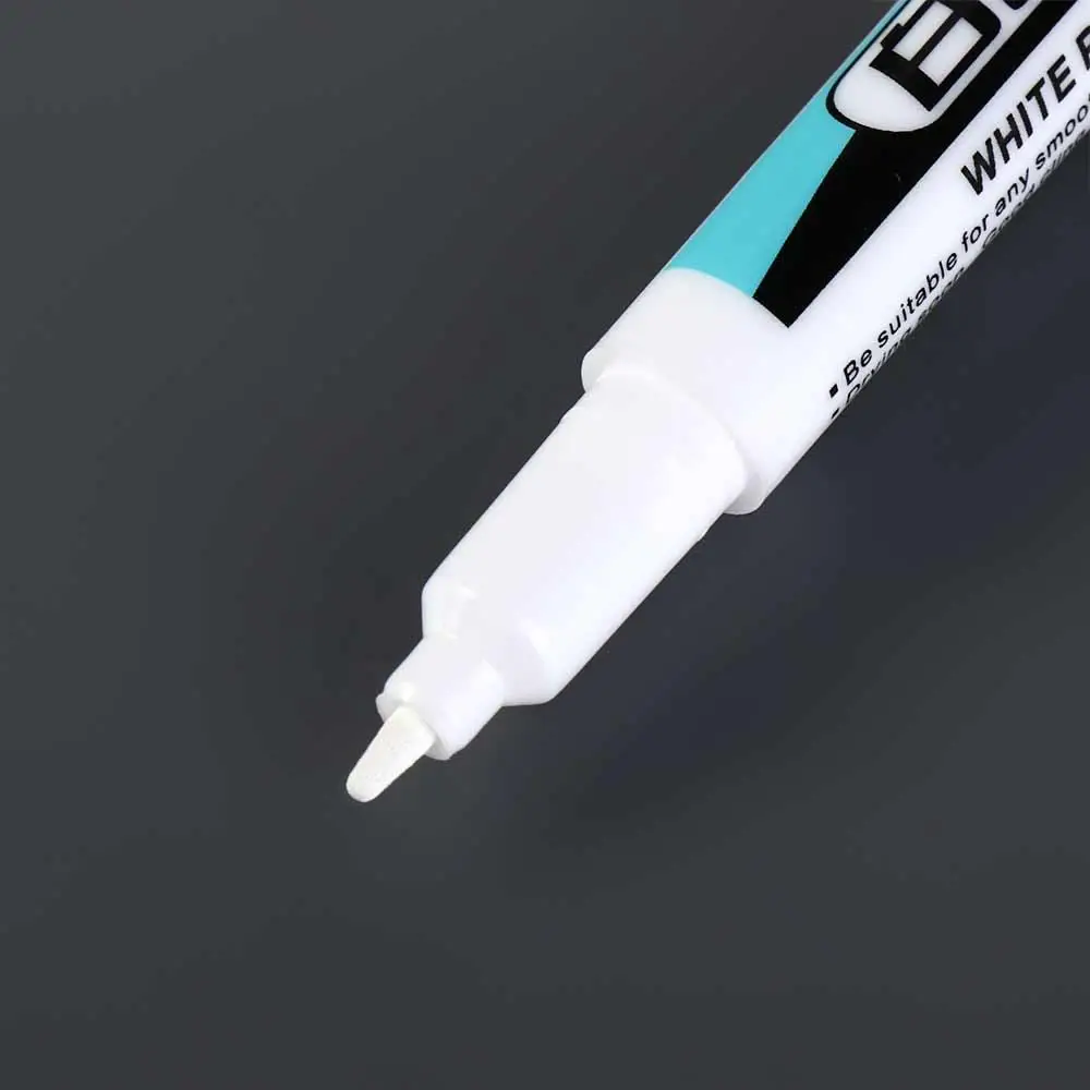 0.7mm/1.0mm/.2.5mm White Permanent Paint Pen Waterproof Smooth Writing White Marker Pens Wear Resistant Widely Used