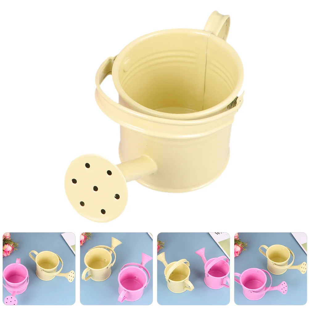

4Pcs Childs Metal Watering Can Durable Iron Lightweight Design Multiple Colors Precise Spout for Indoor Plants