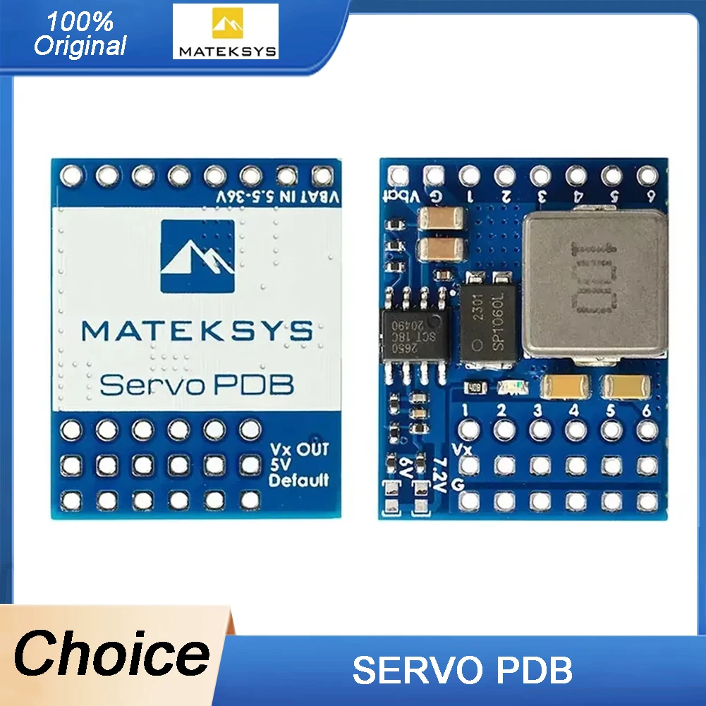 

Плата распределения питания MATEK SERVO с многонапряжным преобразователем BEC от 5,5-36 В до 5 В 6 В 7,2 В 8,2 В для FPV RC Drone
