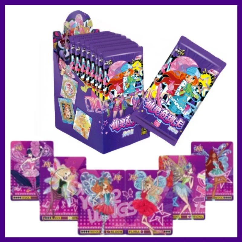 

New Winx Club Legend Series Card Magic Bag Fairy Wonderland Cards Bloom Stella Flora Anime Cards Toys Birthday Gifts