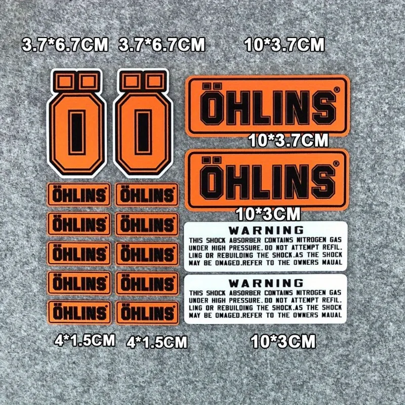 OHLINS ملصقات عاكسة للدراجات النارية تعليق صدمة ملصق مائي الديكور سباق الدراجة تعديل ملصق مضاد للمياه #1