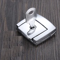 1set Security Lock + 1 Key Metal Toggle Box Hasp Buckle Latch Safety Patlock Cabinet File Case Drawer Home/Office 46*45mm