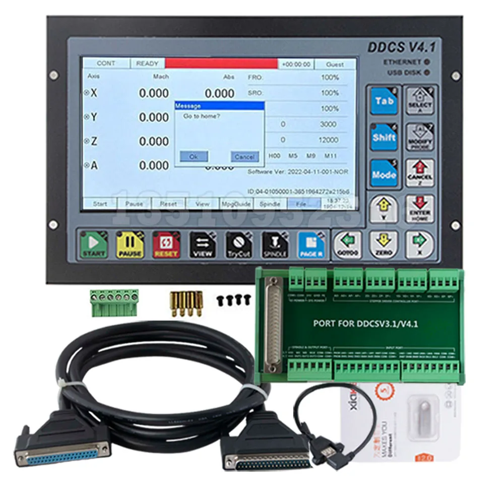 Ddcsv3.1 Upgrade Ddcs V4.1 3-axis 4-axis Cnc Controller Kit + Mach3 3d Edge Finder 3d Probe Probe + Hand Wheel Mpg + 75w24v Dc