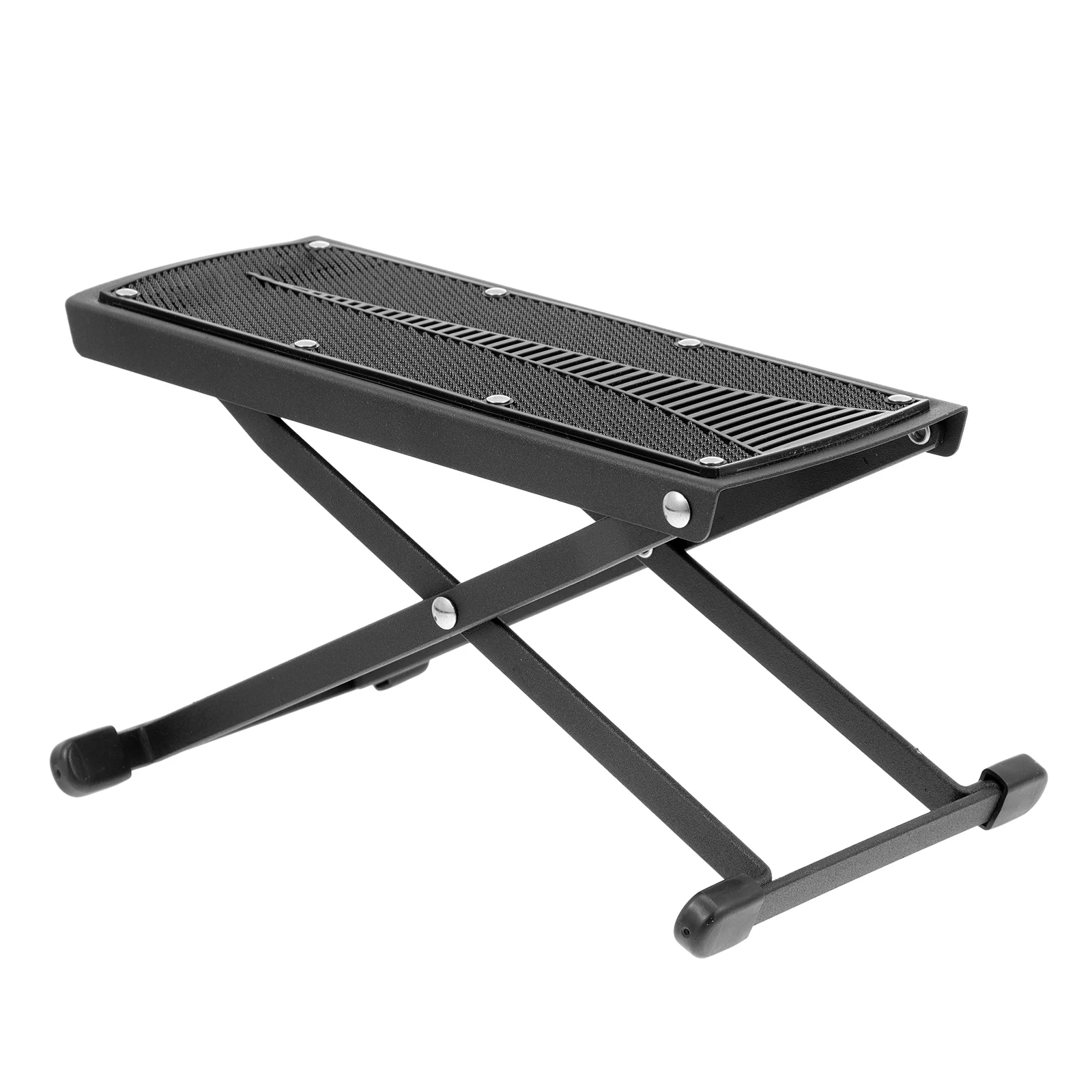 

1pc Adjustable Guitar Performance Pedal Black Foot Support Shelf For Comfortable Playing Folding Lightweight Stable Practice