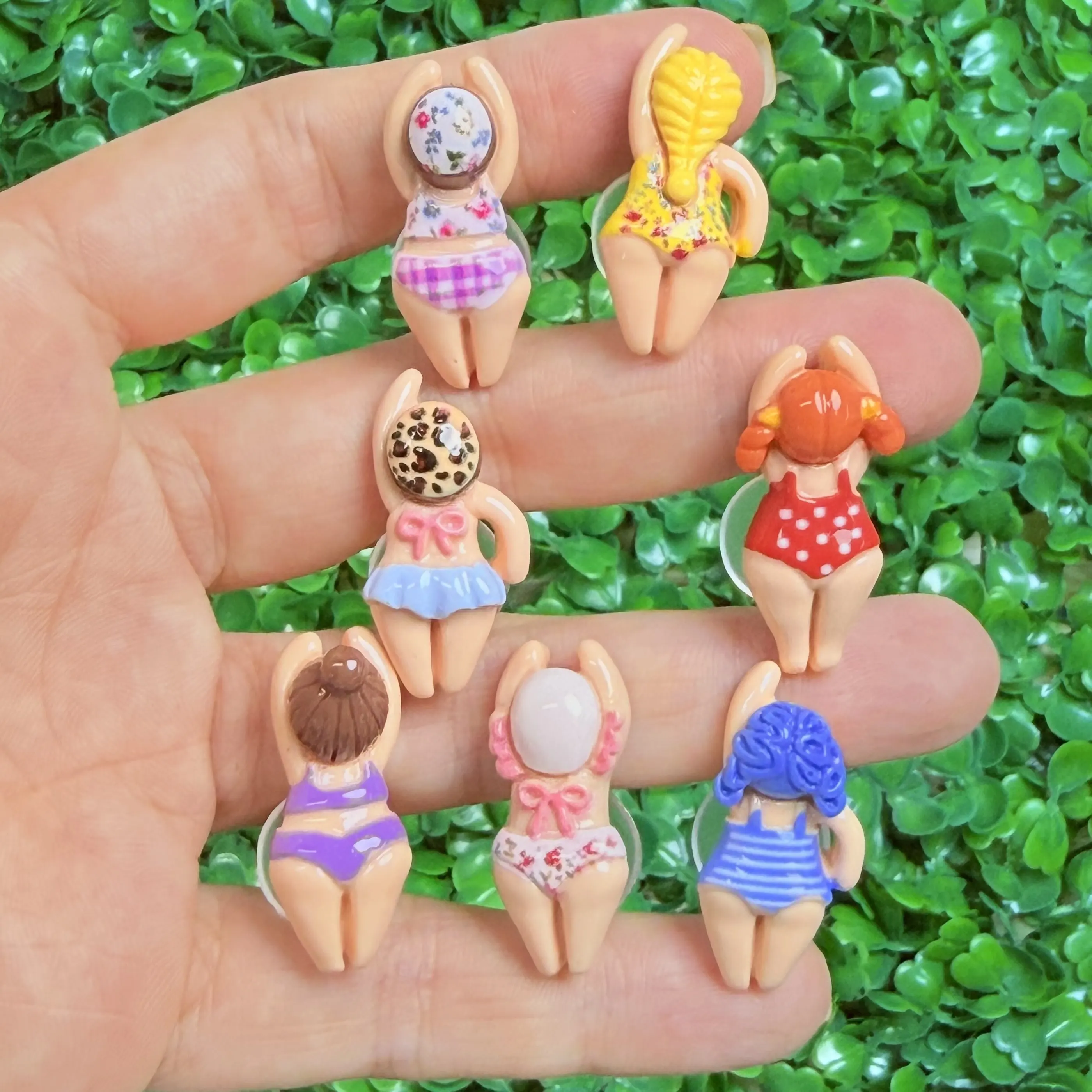 6-7Pcs/set Mix Swimming Man Woman Resin Shoe Charms Freestyle Sport Shoe Decorations For Funny Holiday Gifts
