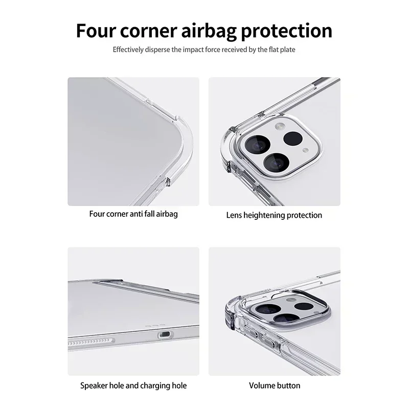 Étui transparent en TPU avec fente pour stylo, coque pour iPad 10e Isabel 12.9 4e inspectés 6e Air 4e inspectés 10.9 Pro 11 2e merveilleuse 4e 10.2
