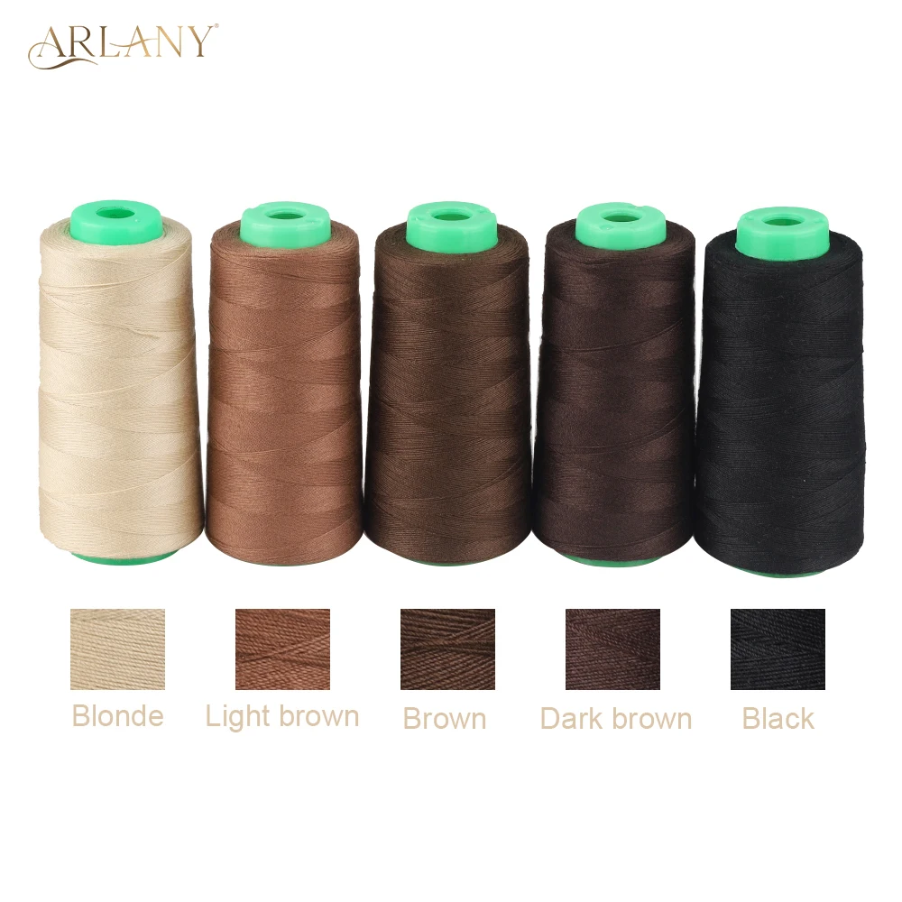 Polyester Bonded Weaving Thread for Hair Extensions 1000 yards/roll Sewing Wiging Wefting Tools Salon Barber Beauty Accessories