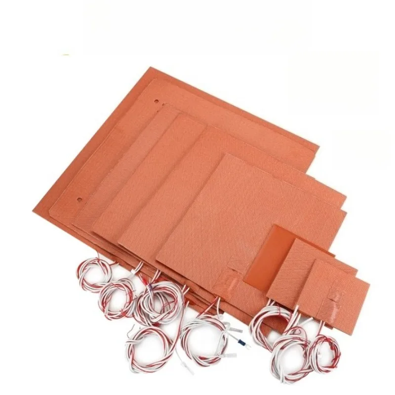 

Silicone Rubber Adjustable Heating Sheet, Efficient Heat Conduction, 3D Printer High-temp Bed Accessory Tool