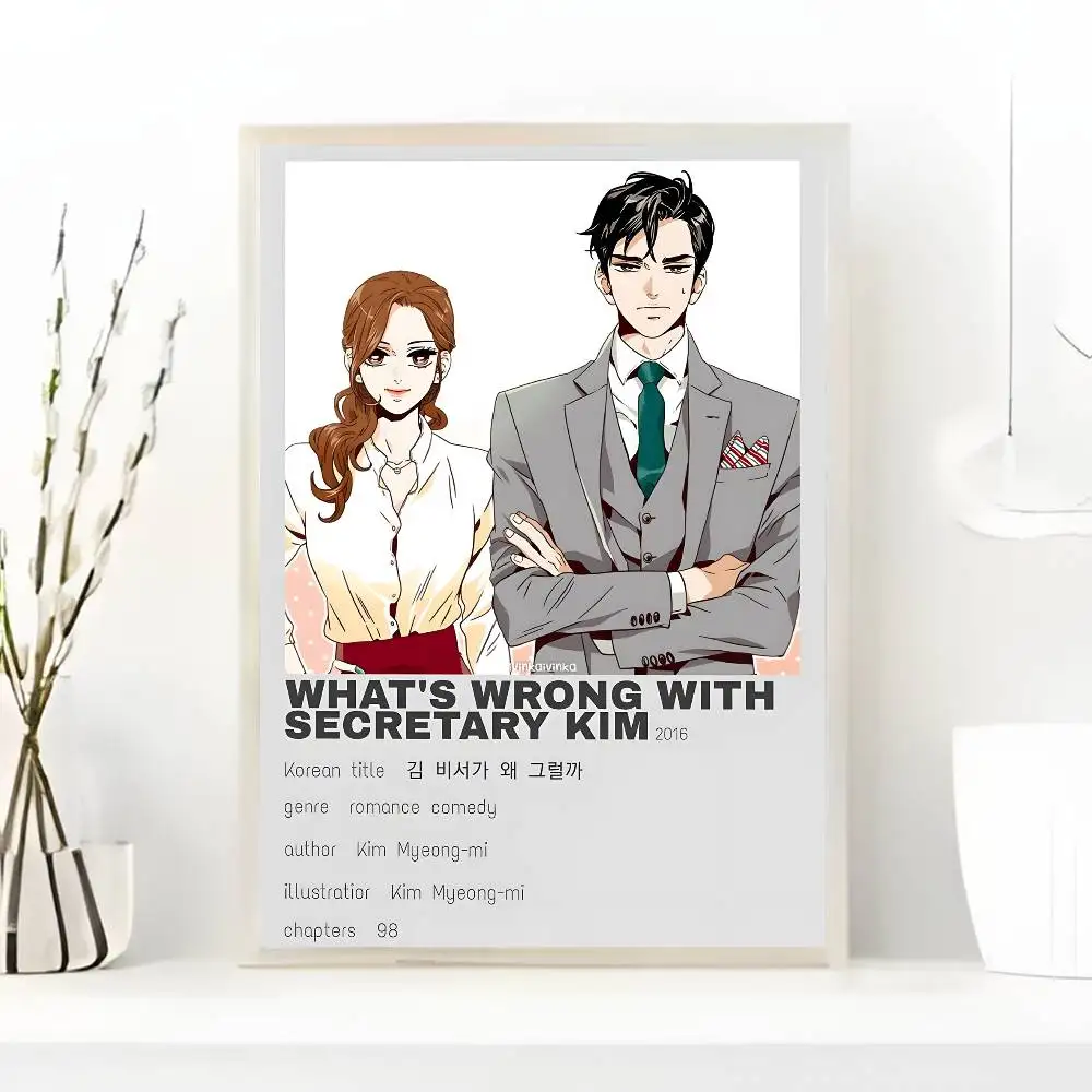 Cosa è sbagliato con segretaria Kim Poster adesivo dipinto artistico con stampe Regalo decorazione soggiorno camera da letto di casa