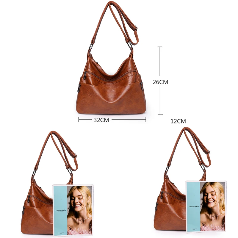 Bolso de mano de estilo Retro para mujer, bandolera de hombro grande de alta calidad, de diseñador de lujo, informal, 2024